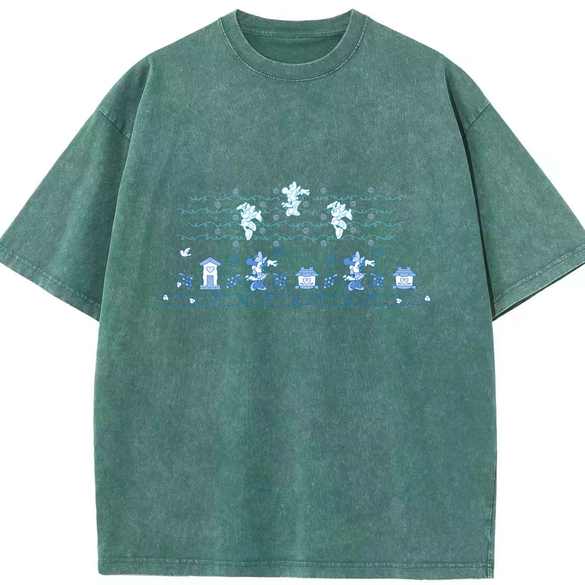 （画像用） ミッキーマウス Mickey Mouse 綿100% ヴィンテージ風 半袖Tシャツ（フロントプリント）